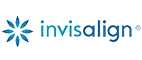 The image displays a logo with the text 'Invisalign' and a graphic of a tooth alignment device.